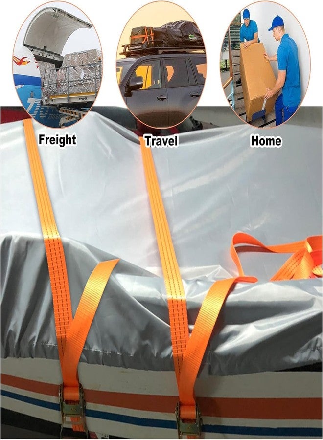 Inditrust أحزمة ربط بسقاطة من إنديترست، طولها 10 أمتار، وسعة تحميلها 1500 كجم، شديدة التحمل مع مشبك قفل كامة مبطن. - Image 3